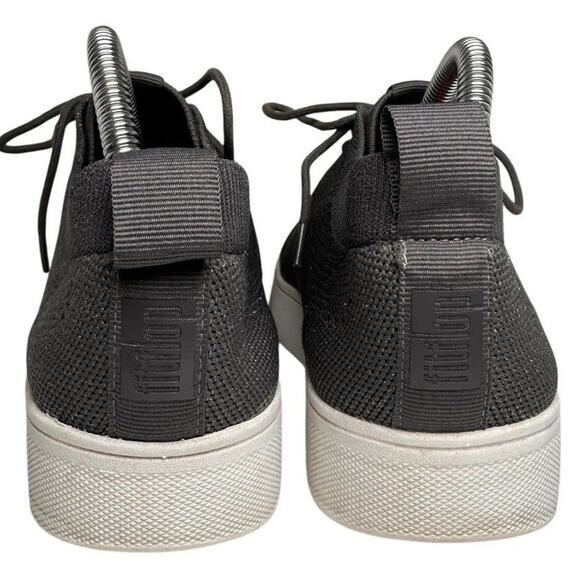 FitFlop Women 7.5 Rally Knit Trainer Sneakers Metallic‎ Gray Shimmer Activewear - Picture 9 of 16